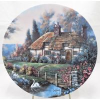 Фарфоровая тарелка серия Поэтические коттеджи Дорожки в саду Оксфордшира W.S.George Bentley House Limited США