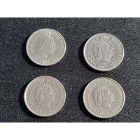 Нидерланды 25 центов лот 1966, 1973, 1977, 1980