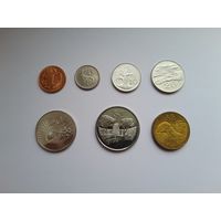 1-5-10-20-50 центов 1-2 доллара 1997-2002 года. Зимбабве. 7 монет.