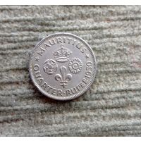 Werty71 Маврикий 1/4 рупии 1950 Георг 6