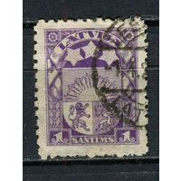 Латвия - 1923/1925 - Герб 1S - [Mi.89] - 1 марка. Гашеная.  (Лот 77EL)-T2P18
