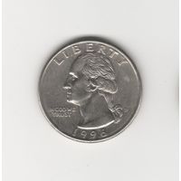 25 центов (квотер) США 1996 D Лот 7827