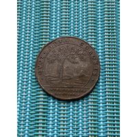 Памятный жетон Франция 1711 г, Людовик XlV, редкий