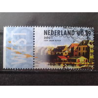 Нидерланды 2001 Фил. выставка в Амстердаме, марка из блока 2 валюты