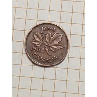 Канада 1 цент 1953 года .