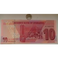 Werty71 Зимбабве 10 доллара 2020 UNC банкнота