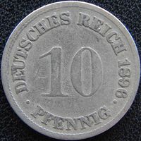 YS: Германия, Рейх, 10 пфеннигов 1896G, KM# 12