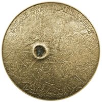 Ниуэ 1 доллар 2016г. "Солнечная система: Меркурий. Метеорит NWA 8409/7325". Монета в капсуле; подарочном футляре; сертификат; коробка. СЕРЕБРО 31,10гр.(1 oz).