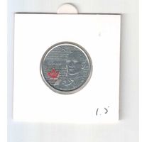 Канада 25 центов, 2013 Война 1812 года - Генерал-майор Исаак Брок, Цветное покрытие    Х1