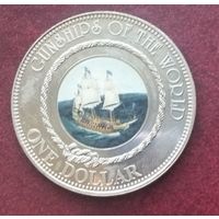 Острова Кука 1 доллар, 2006 Пушечные корабли мира - HMS Sovereign Of The Seas