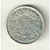 Швейцария 1/2 франк 1959
