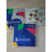 Латвия 2019 официальный набор монет евро (8 монет, от 1 цента до 2 евро)