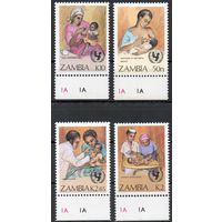 Детская медицина Замбия 1988 год чистая серия из 4-х марок