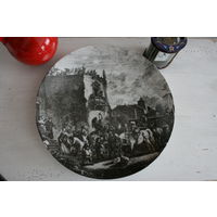 Старая тарелка  настенная интерьерная до 1960 г Германия 28х28 размер