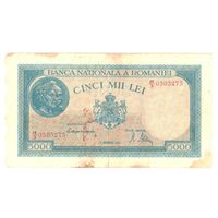 Румыния 5000 лей 1944 года. Дата 15 декабря. Состояние XF+