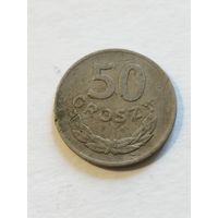 Польша 50 грошей 1949 никель