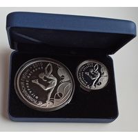 Олимпийские игры 2010 года. Фигурное катание, подарочный набор из 2-х монет в футляре