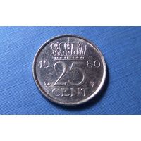 25 центов 1980. Нидерланды.