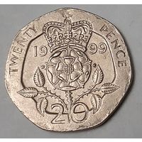 Великобритания 20 пенсов, 1999 (12-4-7)