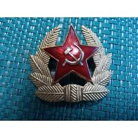 Кокарда военнослужащего срочной службы ВС СССР. ( не частое клеймо - звездочка)