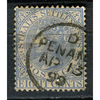 Британские колонии - Стрейтс-Сетлментс - 1894/1899 - Королева Виктория 8C - [Mi.72] - 1 марка. Гашеная.  (Лот 51EV)-T25P1