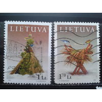 Литва 2001 Рождество и Новый год Полная серия Михель-2,5 евро гаш