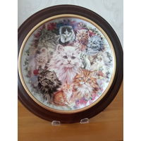 Декоративная тарелка молодого американского художника Bruse Lakofka " Милые Киски"
