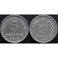 YS: Германия, 5 пфеннигов 1917G, KM# 19