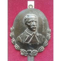 Медальон "М.Ю.Лермонтов", 19 в., олово, Плевкевич. Варшава