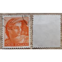 Италия 1961 Эскизы Сикстинской капеллы Микеланджело. Un-IT 901/II. 10 L