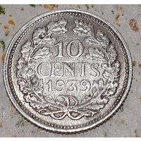 Нидерланды 10 центов, 1939 (15-2-20)