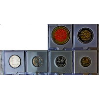 Остров АННОБОН (Экваториальная Гвинея) набор монет от 1 до 500 экуэле 2013 год ФАУНА - ЭКЗОТИКА!!!