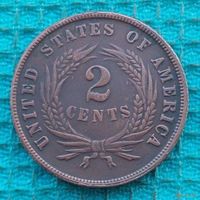 США 2 цента 1872 года. Новогодняя распродажа!