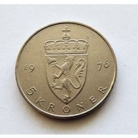 Норвегия 5 крон, 1976