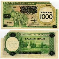 Греция. 1000 драхм на 100 драхм (образца 1939 года, P111)