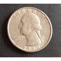 25  центов КВОТЕР  1990 США