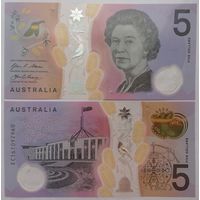 Австралия. 5 долларов (образца 2016 года, P62, UNC)