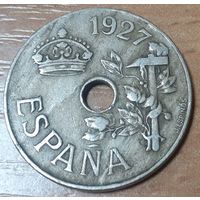 Испания 25 сентимо, 1927 (15-1-8)