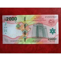 Банкнота Банк Центральной Африки франк КФА BEAC, 2000 франков, 2020 год общий выпуск