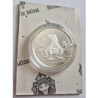 Токелау 2022 серебро (1 oz) "Комодский дракон"