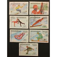 Марки Никарагуа 1983. ОИ в Сараево. Серия из 7 марок