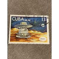 Куба 1978. Космос. Корабль Venus X. Марка из серии