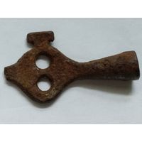 Старинный железный ключ для крепления коньков.Начало 20-го века.