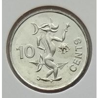 Соломоновы острова 10 центов 2005 г. В холдере
