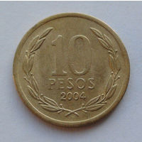 Чили 10 песо. 2004
