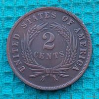 США 2 цента 1867 года. Новогодняя распродажа!