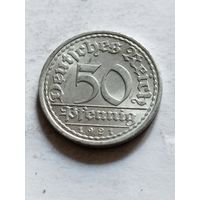 Германия 50 пфенинг 1921 А