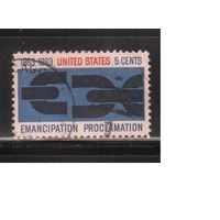 США-1963, (Мих.846) , гаш. , Эмансипация (одиночка),
