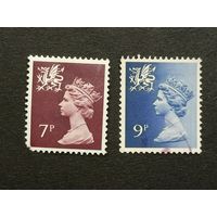 Великобритания 1978. Региональные почтовые марки Уэльс. Королева Елизавета II