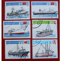 Куба. Корабли. ( 6 марок ) 1978 года. 8-12.